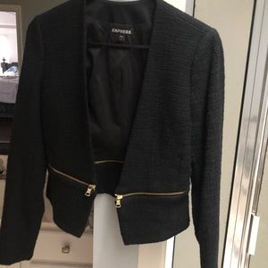 Express Black Cropped Blazer Sz 4